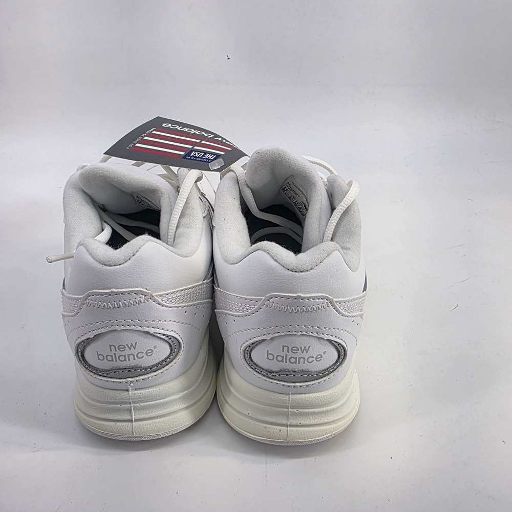 New Balance 577 White Leather Walking Shoes WW577WT Womens 7.5 2A Narrow - Picture 4 of 6